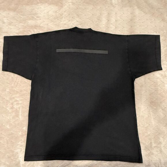 Balenciaga Strike 1917 Print Vintage Wash Black Oversized Tee